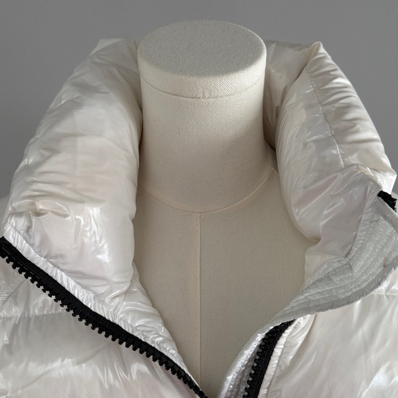 SAM. White Quilted Puffer Jacket with High Collar - Picture 4 of 8